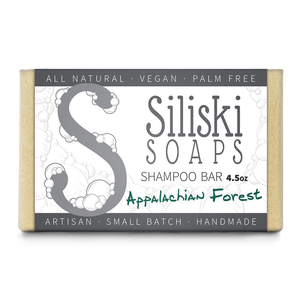 Siliski Soaps Simple Skincare Shampoo Bar, Appalachian Forest, 4.5 Oz